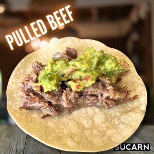 Pulled beef en taco